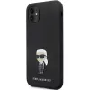 Karl Lagerfeld Ikonik Metal Pin Silicone Case for Apple iPhone 11 / iPhone XR 6,1 inch Black