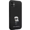Karl Lagerfeld Ikonik Metal Pin Silicone Case for Apple iPhone 11 / iPhone XR 6,1 inch Black