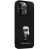 Karl Lagerfeld KLHCP13LSMHKNPK Ikonik Metal Pin Silicone Case for iPhone 13 Pro / 13 6.1, Black
