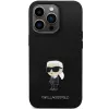 Karl Lagerfeld KLHCP14LSMHKNPK Ikonik Metal Pin Silicone Case, iPhone 14 Pro 6.1, juoda