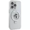 Karl Lagerfeld KLHMP15XHMRSKCH Hardcase Ring Stand for iPhone 15 Pro Max 6,7 inch White MagSafe Karl & Choupette