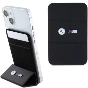 BMW M Edition MagSafe Piniginė su Kortelių Laikikliu ir Stovu Juoda