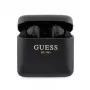 Guess Printed Logo True Wireless Stereo Bluetooth Earbuds su Įkrovimo Dėklu (Juoda)