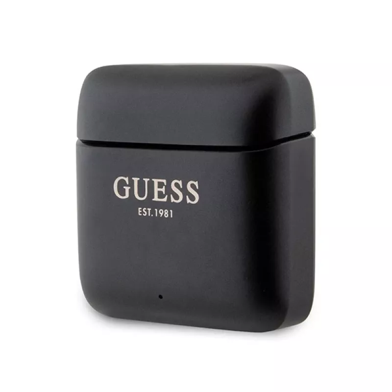 Guess Printed Logo True Wireless Stereo Bluetooth Earbuds su Įkrovimo Dėklu (Juoda)