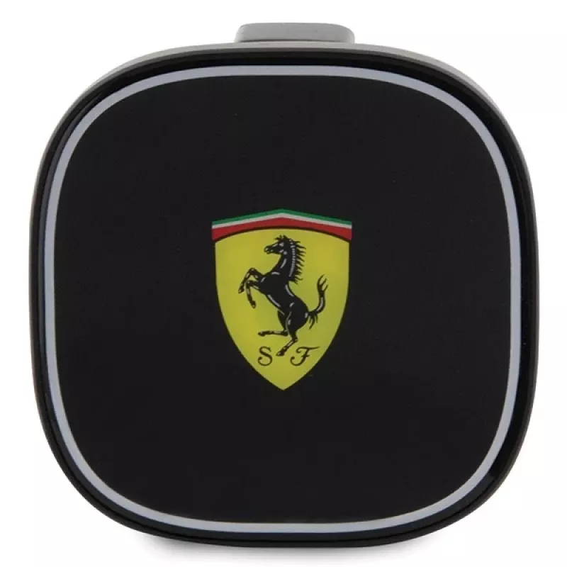 Ferrari 15W belaidis indukcinis automobilinis laikiklis FECHMGLK su įkrovimu, ventiliacijos grotelėms, juodas, MagSafe
