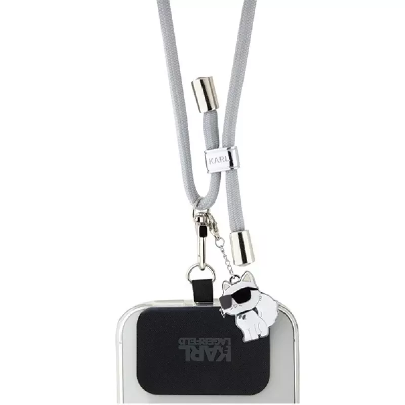 Karl Lagerfeld CBDY Cord Universal Phone Lanyard / Strap (Grey)