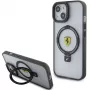Ferrari FEHMP15MUSCAK iPhone 15 Plus / 14 Plus 6,7 inch Transparent Smoky Hardcase su Žiediniu Stovu, MagSafe, 2023 Kolekcija