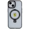Ferrari FEHMP15MUSCAH iPhone 15 Plus / 14 Plus 6,7 inch Transparent Hard Case with Ring Stand, MagSafe, 2023 Collection