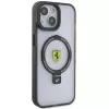 Ferrari FEHMP15MUSCAH iPhone 15 Plus / 14 Plus 6,7 inch Transparent Hard Case with Ring Stand, MagSafe, 2023 Collection
