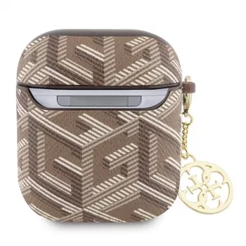 Guess GUA2PGCE4CW AirPods 1/2 Cover Brown GCube Charm