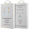 Guess GUCLLALRGDD USB-C į Lightning laidas 1,5 m greitas įkrovimas šviesiai auksinis su įspaustu logotipu