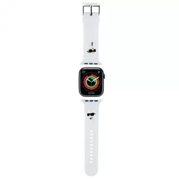 Karl Lagerfeld 3D Rubber Karl & Choupette Heads NFT Apple Watch Strap 42/44/45/49mm White