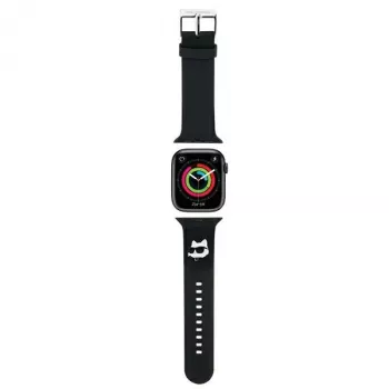 Karl Lagerfeld 3D Rubber Choupette Head Apple Watch Strap 42/44/45/49mm Black