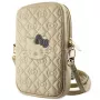 Hello Kitty Quilted Bows Strap Crossbody Phone Bag Gold