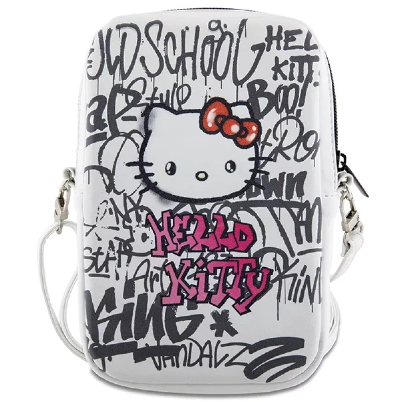 Hello Kitty Shoulder Bag Graffiti Kitty Head White