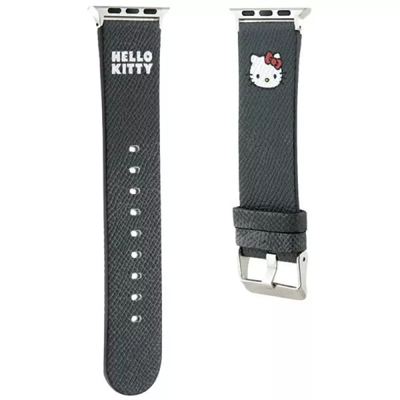 Hello Kitty HKAWMPGKHK Apple Watch Strap 38/40/41mm Black Silicone