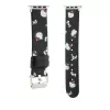 Hello Kitty HKAWMPSAPSK Apple Watch Strap 38/40/41mm Black Silicone Heads & Bows Pattern