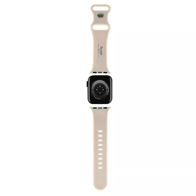 Hello Kitty HKAWMSCHBLE Silikoninis dirželis, skirtas Apple Watch 38/40/41 mm - smėlio spalvos