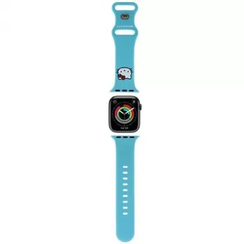Hello Kitty HKAWMSCHBLB Apple Watch 38/40/41mm Blue Silicone Strap with Kitty Head