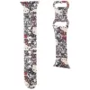Hello Kitty HKAWMSDGPTE Apple Watch Strap 38/40/41mm Beige Silicone Graffiti Tags