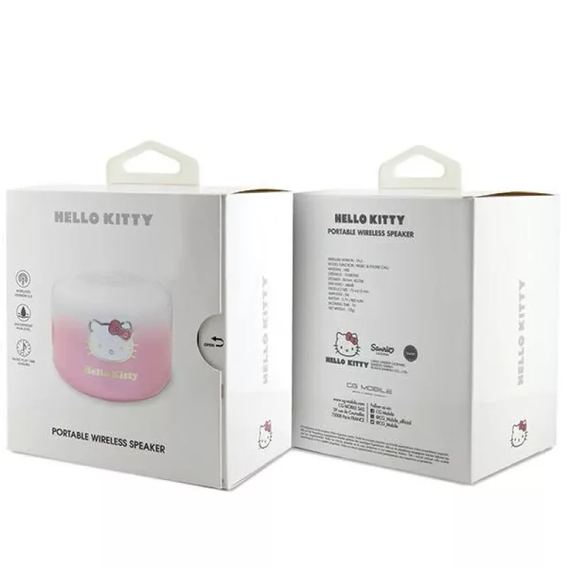 „Hello Kitty“ Bluetooth 5.0 garsiakalbis HKWSBT6GKEP rožinis elektrolitinio gradiento