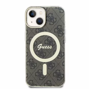 Guess GUHMP15SH4STW iPhone 15 / 14 / 13 6,1 inch Brown Hardcase IML 4G MagSafe