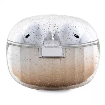 „Guess Glitter Gradient“ belaidės TWS ausinės su įkrovimo dėklu (auksinė)