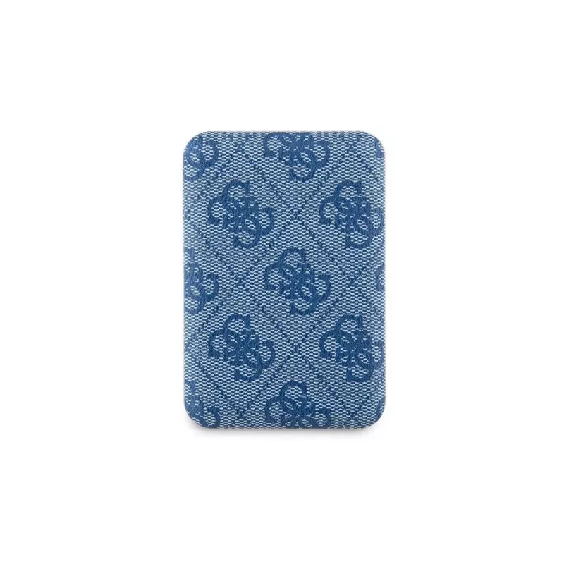 Guess Wireless Power Bank 5000mAh Blue 4G Leather Metal Logo MagSafe 15W