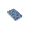 Guess Wireless Power Bank 5000mAh Blue 4G Leather Metal Logo MagSafe 15W
