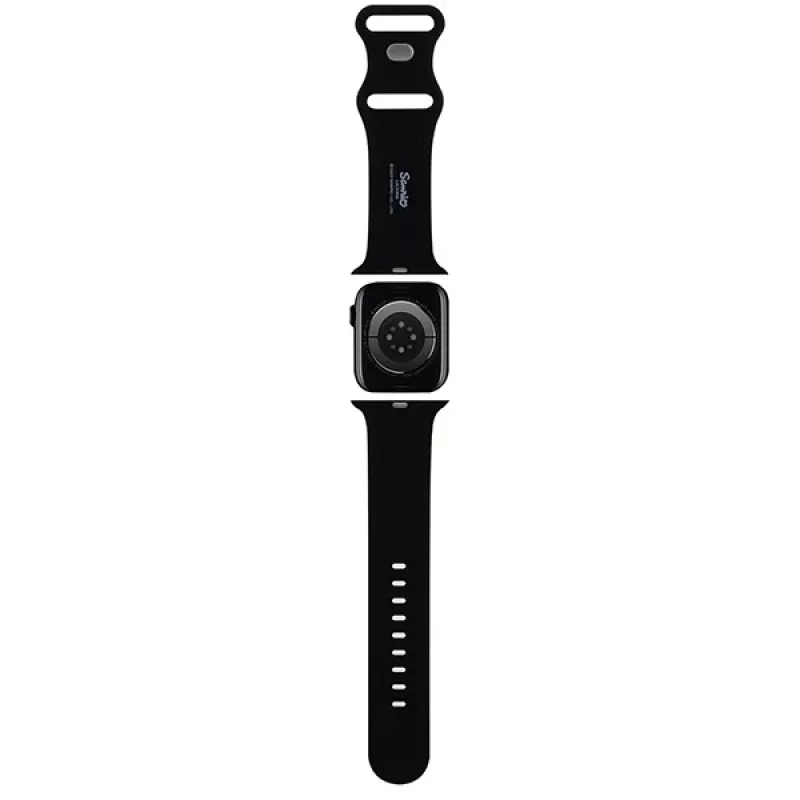 Hello Kitty HKAWLSCHBLK Silikono dirželis Apple Watch 42/44/45/49mm juodas