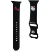 Hello Kitty HKAWLSCHBLK Silikono dirželis Apple Watch 42/44/45/49mm juodas
