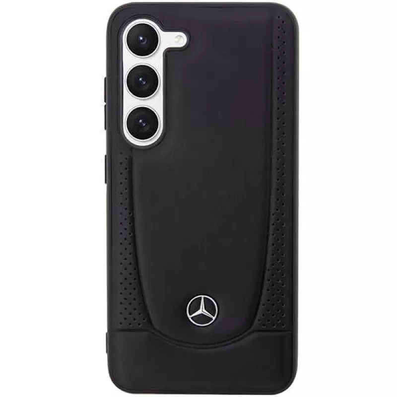 Mercedes-Benz S23 FE Hardcase Leather Urban Black, dėklas Samsung Galaxy S23 FE