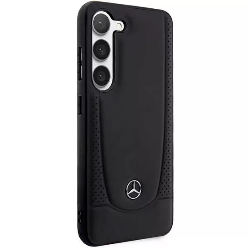 Mercedes-Benz S23 FE Hardcase Leather Urban Black, dėklas Samsung Galaxy S23 FE