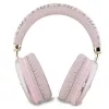 Guess Gcube Metallic Script Logo On-Ear Bluetooth Ausinės Rožinės