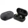 Guess 4G Metal Logo Bluetooth TWS ENC Ausinės su Įkrovimo Dėklu (Juodos)