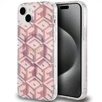 Guess GUHMP15MHGCUSTGP iPhone 15 Plus / 14 Plus 6,7 inch Pink Hardcase IML GCube MagSafe