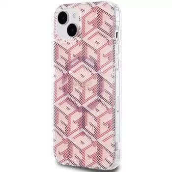 Guess GUHMP15MHGCUSTGP iPhone 15 Plus / 14 Plus 6,7 inch Pink Hardcase IML GCube MagSafe