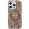 Guess G-Cube Hardcase iPhone 15 Pro 6,1 inch Brown IML MagSafe