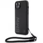 BMW Signature Leather Wordmark Hard Case, skirta iPhone 15 / 14 / 13 6,1 inch - Juoda
