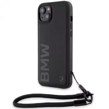 BMW Signature Leather Wordmark Cord Hard Case iPhone 15 Plus / 14 Plus 6,7 inch - Juoda