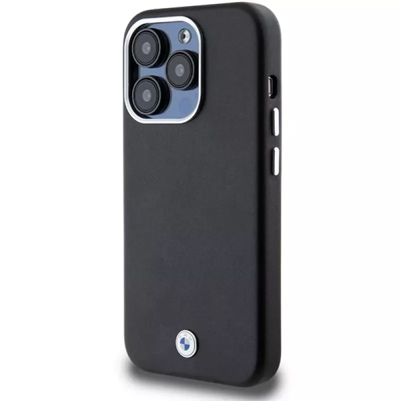 BMW Signature Wrapped Metal MagSafe Dėklas iPhone 14 Pro 6.1 Juodas