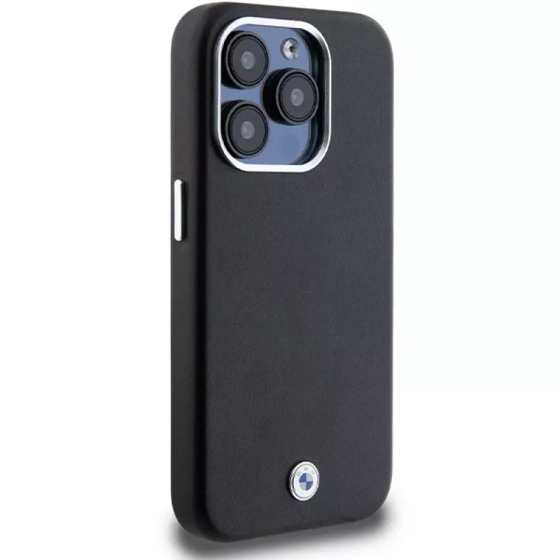 BMW Signature Wrapped Metal MagSafe Dėklas iPhone 14 Pro 6.1 Juodas