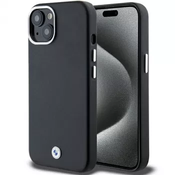 BMW M Collection Signature Wrapped Metal MagSafe Dėklas, skirtas iPhone 15 Plus / 14 Plus – Juodas