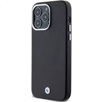 BMW Signature Wrapped Metal MagSafe Case, skirtas iPhone 15 Pro Max 6,7 inch, juodos spalvos