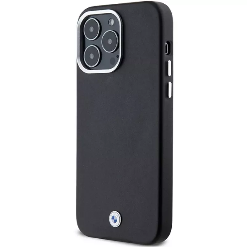 BMW Signature Wrapped Metal MagSafe Case, skirtas iPhone 15 Pro Max 6,7 inch, juodos spalvos