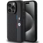 BMW Perforated Tricolor Line Hard Case, tinkantis Apple iPhone 15 Pro 6.1, juoda