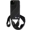 BMW M Edition Carbon Stripe & Strap Hard Case, skirta iPhone 15 Plus / 14 Plus 6,7 inch, juoda
