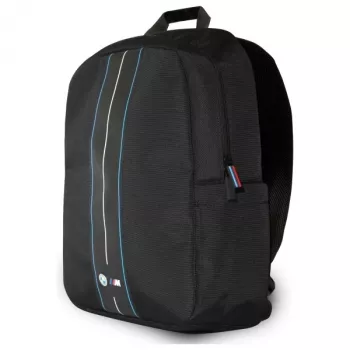 BMW BMBP15COMPVSKL 16 inch Laptop Backpack Black Nylon Blue Stripe
