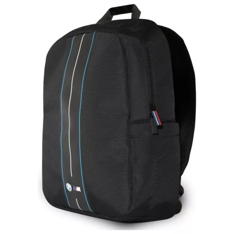 BMW BMBP15COMPVSKL 16 inch Laptop Backpack Black Nylon Blue Stripe