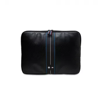 BMW Sleeve BMCS14COMSCAKL 14 inch Carbon Blue Stripes Laptop Sleeve Black